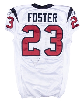 2009 Arian Foster Game Used Houston Texans Road Jersey